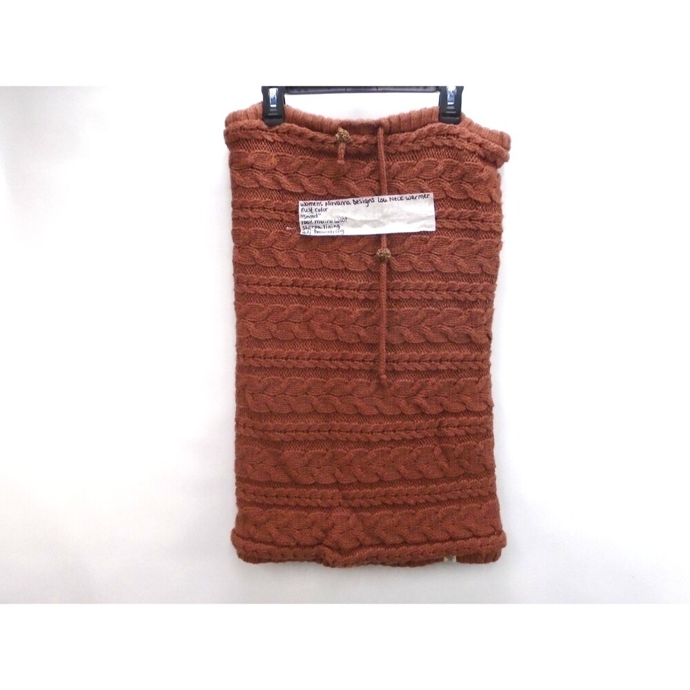 Nirvana Designs Merino Wool Cable Knit Neck Warmer Snood Handknit In Nepal O/S